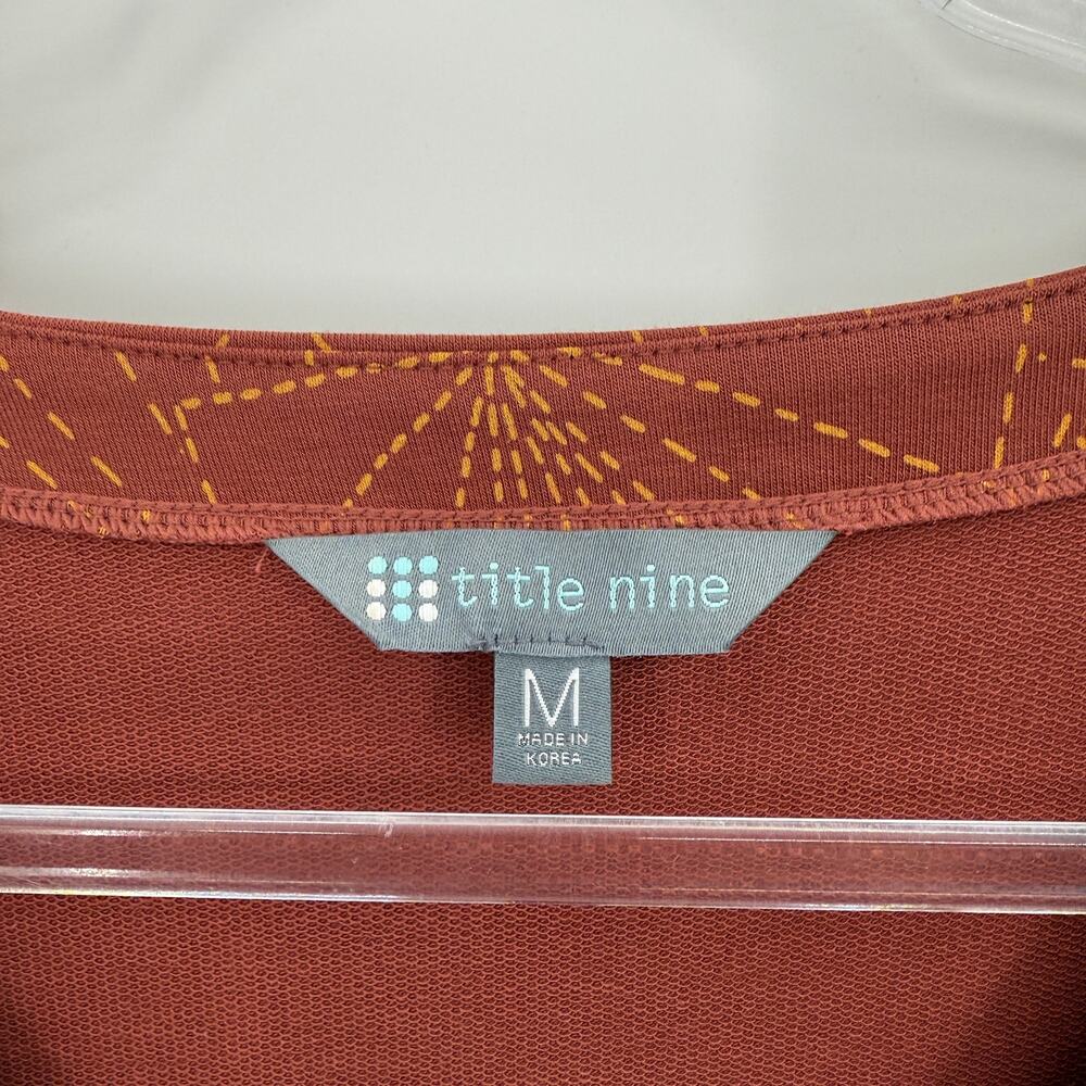 TITLE NINE T-Shirt Dress Pockets Size M Short Sleeve Summer Casual V Neck 120906 - Picture 3 of 9
